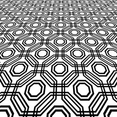 Fototapeta premium The geometric abstract texture. Modern vector pattern. Graphic geometric black and white background