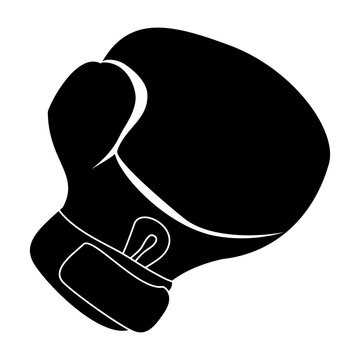 black boxing glove icon design, vector illustration image
