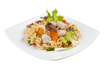 spicy noodle salad - instant noodle