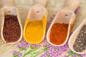 Various spices for the cooking