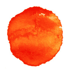 Colorful abstract watercolor circle with splashes and spatters. Modern creative watercolor background for trendy design.