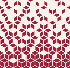 Abstract geometric red graphic minimal halftone pattern