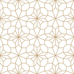 Abstract geometric golden deco art pillow mosaic pattern