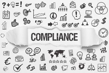 Compliance / weißes Papier mit Symbole