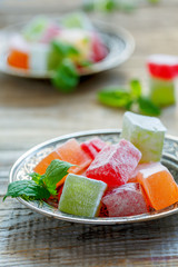 Fruit Delight in traditional bronze plate.