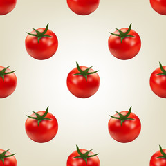 Seamless background of tomato, vector illustration.