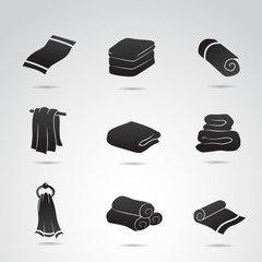 Towel vector icon.