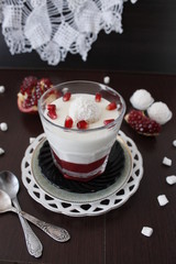 Pannacotta with pomegranate jelly 