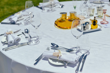 Special event celebrating with catering arrangement background