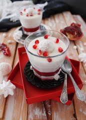 Pannacotta with pomegranate jelly 