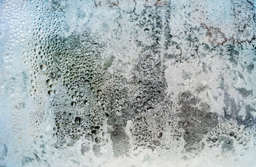 Frosty pattern on glass