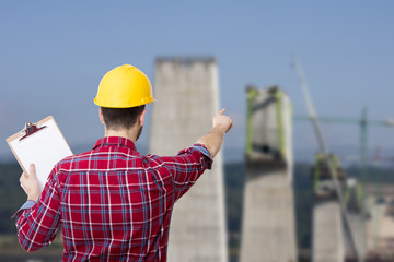 builder and chief of works addressing the construction