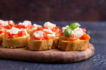 Typical spanish tapas concept, rustic style