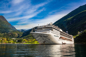 Cruise Liners On Geiranger fjord, Norway © Andrei Armiagov