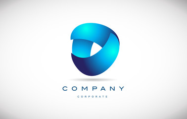 Corporate business blue abstract sign logo icon design