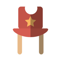 cartoon director chair star movie film vector illustration eps 10