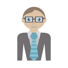 man business glasses tie suit vector illustration eps 10