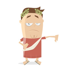 bored emperor with thumbs down