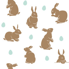 Rabbit pattern easter white