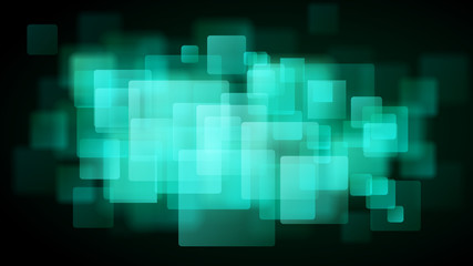 Turquoise abstract background of blurry squares