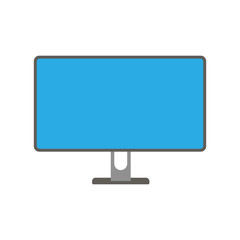 Modern computer. Vector mockup isolated. Template for a content.