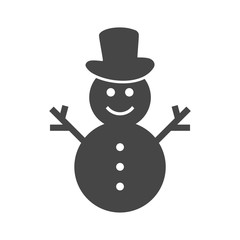 Snowman icon vector - Illustration