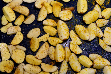 Baked spiced potatoes