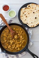 Chicken curry and naan