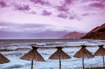 sunset in the horizon