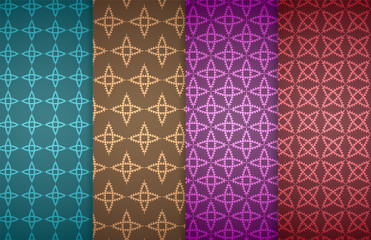 Set of 4 pattern vintage backgrounds for design