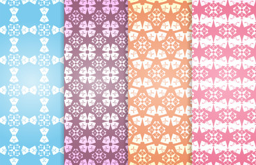 Set of 4 pattern vintage backgrounds for design