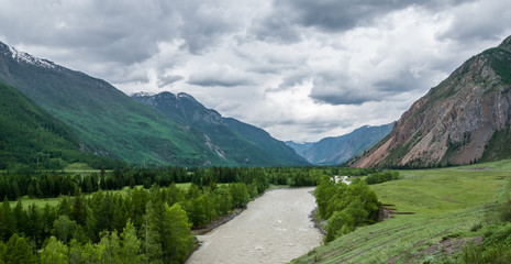 River flowing in the mountains