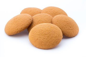 Cookies nuts on the  isolated on white background.