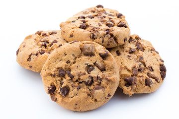 Cookies nuts on the  isolated on white background.