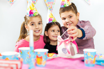 Children happy birthday party