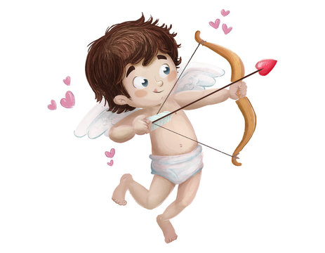 Cupido, san valentin o angel. Dia de los enamorados