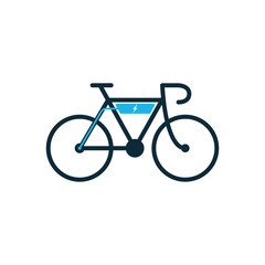 Naklejka na ściany i meble electric bicycle, e-bike icon on white background