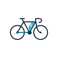 Obraz premium electric bicycle, e-bike icon on white background