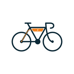 Fototapeta premium electric bicycle, e-bike icon on white background