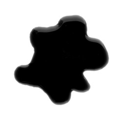Black fluid on white background