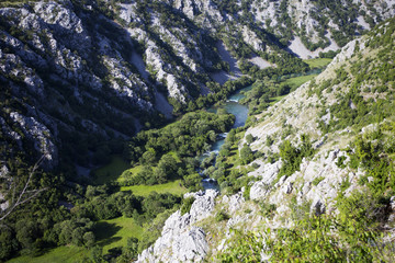 Krupa river canyon in Croatia