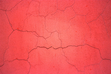 Red concrete wall, surface texture plaster background for design