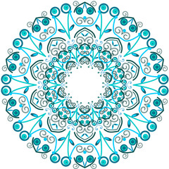 Beautiful oriental ornament, located in a circle.