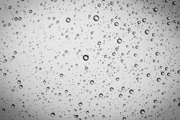 Water drops on the glass