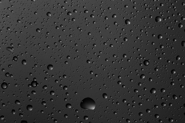 Water drops on the glass