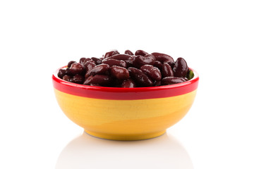 Red kidney beans in a dish