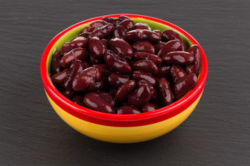Red kidney beans in a dish