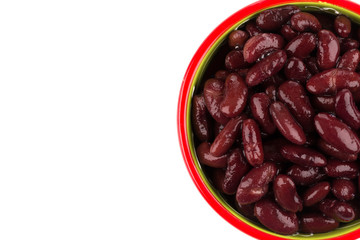 Red kidney beans in a dish