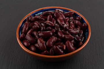 Red kidney beans in a dish