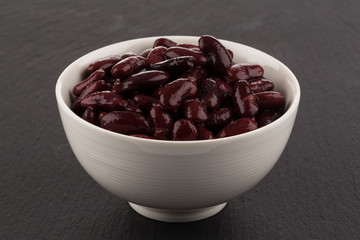 Red kidney beans in a dish